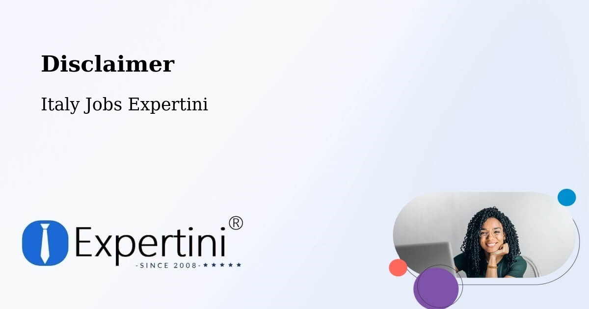 Disclaimer – Jelsi - Italy Jobs Expertini